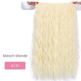 AISI BEAUTY Long Clips in Hair Extension Synthetic Natural Hair Water Wave Blonde Black Brown Red 22" 28'' For Women Hairpieces