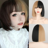 Long Straight Wine Red Wig With Bangs Synthetic Hair Wigs Bang With Wig For Women Wine Red Heat Resistant Wigs
