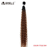 Noble Kinky Curly Ombre hair bundles Synthetic hair  Super Long Curl 1 Pcs 28"-32" Blonde Brown Bundles With Hair Extensions