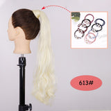 NICESY Black Long Straight Ponytail Hair Synthetic Extensions Heat Resistant Hair 22Inch Wrap Around Pony Hairpiece