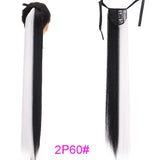 TALANG Long Straight Ponytail Hairpiece 85cm Female Clip Hair Tail False Hair With Hairpins Synthetic Hair Extensions