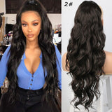 AISI BEAUTY Long Body Wave Ponytail Extension Synthetic Drawstring Ponytail Clip in Hair Extensions for Women Black Blonde Red