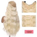 Long Wavy Culry U-Shaped Half Wig for Women 24" Natural Female Long Black Brown Wigs Heat Resistant Synthetic Fake Hair