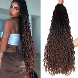 Crochet Braid Hair Passion Twist 18"&28" Ombre Synthetic Braiding hair  Curly Locks Crochet Dreadlocks hair Extensions
