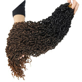 Crochet Braid Hair Passion Twist 18"&28" Ombre Synthetic Braiding hair  Curly Locks Crochet Dreadlocks hair Extensions