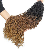 Crochet Braid Hair Passion Twist 18"&28" Ombre Synthetic Braiding hair  Curly Locks Crochet Dreadlocks hair Extensions