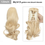 S-noilite Big Grab Claw Clip In Ponytail Hair Extension Syntheitc Ponytail Extension Hair Fake Hairpiece For Women Daily Party