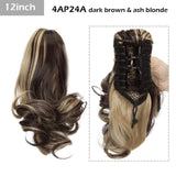 S-noilite Big Grab Claw Clip In Ponytail Hair Extension Syntheitc Ponytail Extension Hair Fake Hairpiece For Women Daily Party