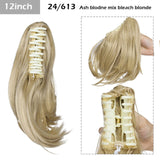 S-noilite Big Grab Claw Clip In Ponytail Hair Extension Syntheitc Ponytail Extension Hair Fake Hairpiece For Women Daily Party