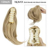 S-noilite Big Grab Claw Clip In Ponytail Hair Extension Syntheitc Ponytail Extension Hair Fake Hairpiece For Women Daily Party