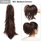 S-noilite Big Grab Claw Clip In Ponytail Hair Extension Syntheitc Ponytail Extension Hair Fake Hairpiece For Women Daily Party