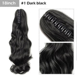 S-noilite Big Grab Claw Clip In Ponytail Hair Extension Syntheitc Ponytail Extension Hair Fake Hairpiece For Women Daily Party