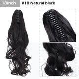 S-noilite Big Grab Claw Clip In Ponytail Hair Extension Syntheitc Ponytail Extension Hair Fake Hairpiece For Women Daily Party