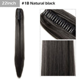 S-noilite Big Grab Claw Clip In Ponytail Hair Extension Syntheitc Ponytail Extension Hair Fake Hairpiece For Women Daily Party