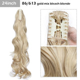 S-noilite Big Grab Claw Clip In Ponytail Hair Extension Syntheitc Ponytail Extension Hair Fake Hairpiece For Women Daily Party