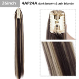 S-noilite Big Grab Claw Clip In Ponytail Hair Extension Syntheitc Ponytail Extension Hair Fake Hairpiece For Women Daily Party