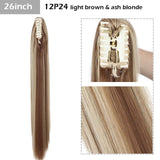 S-noilite Big Grab Claw Clip In Ponytail Hair Extension Syntheitc Ponytail Extension Hair Fake Hairpiece For Women Daily Party