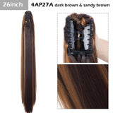 S-noilite Big Grab Claw Clip In Ponytail Hair Extension Syntheitc Ponytail Extension Hair Fake Hairpiece For Women Daily Party