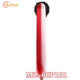 MEIFAN Synthetic Super Long Afro Kinky Curly Ponytail Extensions Ribbon Drawstring Wrap Around Hair Tail Natural Fake Hair Piece