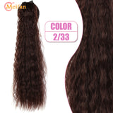 MEIFAN Synthetic Super Long Afro Kinky Curly Ponytail Extensions Ribbon Drawstring Wrap Around Hair Tail Natural Fake Hair Piece