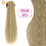 MEIFAN Synthetic Super Long Afro Kinky Curly Ponytail Extensions Ribbon Drawstring Wrap Around Hair Tail Natural Fake Hair Piece