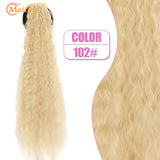 MEIFAN Synthetic Super Long Afro Kinky Curly Ponytail Extensions Ribbon Drawstring Wrap Around Hair Tail Natural Fake Hair Piece
