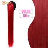 MEIFAN Synthetic Super Long Afro Kinky Curly Ponytail Extensions Ribbon Drawstring Wrap Around Hair Tail Natural Fake Hair Piece