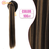 MEIFAN Synthetic Super Long Afro Kinky Curly Ponytail Extensions Ribbon Drawstring Wrap Around Hair Tail Natural Fake Hair Piece