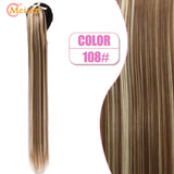 MEIFAN Synthetic Super Long Afro Kinky Curly Ponytail Extensions Ribbon Drawstring Wrap Around Hair Tail Natural Fake Hair Piece