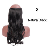 SHANGKE Straight Synthetic 24-Inch Halo Hair Extensions Wavy Heat Resistant No Clip in Hidden Secret False Hair Piece