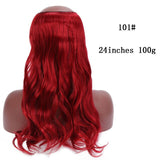 SHANGKE Straight Synthetic 24-Inch Halo Hair Extensions Wavy Heat Resistant No Clip in Hidden Secret False Hair Piece