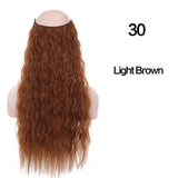 SHANGKE Straight Synthetic 24-Inch Halo Hair Extensions Wavy Heat Resistant No Clip in Hidden Secret False Hair Piece