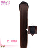 WTB Long Corn Wavy Ponytail Synthetic Natural Drawstring Ribbon Fake Hair Black Pony Tail Clip In Extensions Women Hairpieces