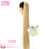 WTB Long Corn Wavy Ponytail Synthetic Natural Drawstring Ribbon Fake Hair Black Pony Tail Clip In Extensions Women Hairpieces