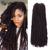 Sister Locks Dreadlocks Hair Extensions Crochet Braids Dread Locs Crochet Hair Synthetic Braiding Hair for Women Red Black Brown