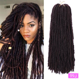 Sister Locks Dreadlocks Hair Extensions Crochet Braids Dread Locs Crochet Hair Synthetic Braiding Hair for Women Red Black Brown