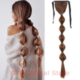 WTB Long Silky Straight Synthetic Drawstring Ponytail Hairpieces for Women Clip In Hair Tail False Hair 80cm Hair Extensions