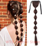 WTB Long Silky Straight Synthetic Drawstring Ponytail Hairpieces for Women Clip In Hair Tail False Hair 80cm Hair Extensions