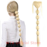 WTB Long Silky Straight Synthetic Drawstring Ponytail Hairpieces for Women Clip In Hair Tail False Hair 80cm Hair Extensions