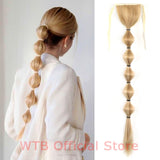 WTB Long Silky Straight Synthetic Drawstring Ponytail Hairpieces for Women Clip In Hair Tail False Hair 80cm Hair Extensions