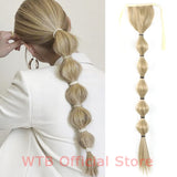 WTB Long Silky Straight Synthetic Drawstring Ponytail Hairpieces for Women Clip In Hair Tail False Hair 80cm Hair Extensions