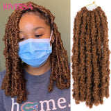 3Packs Bob Faux Locs 12'' Short Bob Locs Distressed Butterfly Locs Crochet Pre looped Soft Butterfly Locks Hair Naturel Crochet