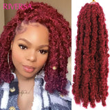 3Packs Bob Faux Locs 12'' Short Bob Locs Distressed Butterfly Locs Crochet Pre looped Soft Butterfly Locks Hair Naturel Crochet