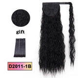 LISI HAIR Long Wavy Wrap Around Clip In Ponytail Hair Extension Heat Resistant Synthetic Natural Wave Pony Tail Fake Hair