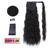 LISI HAIR Long Wavy Wrap Around Clip In Ponytail Hair Extension Heat Resistant Synthetic Natural Wave Pony Tail Fake Hair