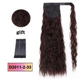 LISI HAIR Long Wavy Wrap Around Clip In Ponytail Hair Extension Heat Resistant Synthetic Natural Wave Pony Tail Fake Hair