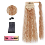 LISI HAIR Long Wavy Wrap Around Clip In Ponytail Hair Extension Heat Resistant Synthetic Natural Wave Pony Tail Fake Hair