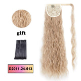 LISI HAIR Long Wavy Wrap Around Clip In Ponytail Hair Extension Heat Resistant Synthetic Natural Wave Pony Tail Fake Hair