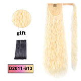 LISI HAIR Long Wavy Wrap Around Clip In Ponytail Hair Extension Heat Resistant Synthetic Natural Wave Pony Tail Fake Hair