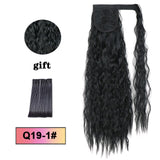 LISI HAIR Long Wavy Wrap Around Clip In Ponytail Hair Extension Heat Resistant Synthetic Natural Wave Pony Tail Fake Hair